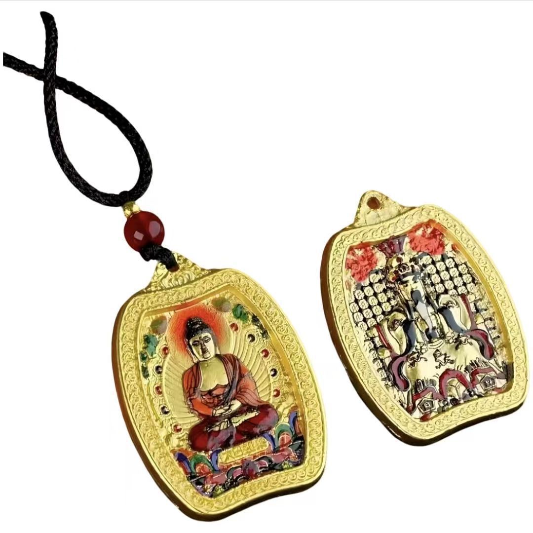 Five Elders God of Wealth Eight Patron Saints Buddha Amulet Pendant Zodiac Birth Buddha Pendant Metal Peace Talisman Thangka