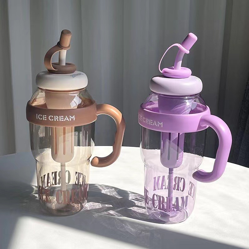 2025 New Summer Plastic Cup, Cute Straw Cup, Large Capacity Water Bottle, Trendy on Instagram