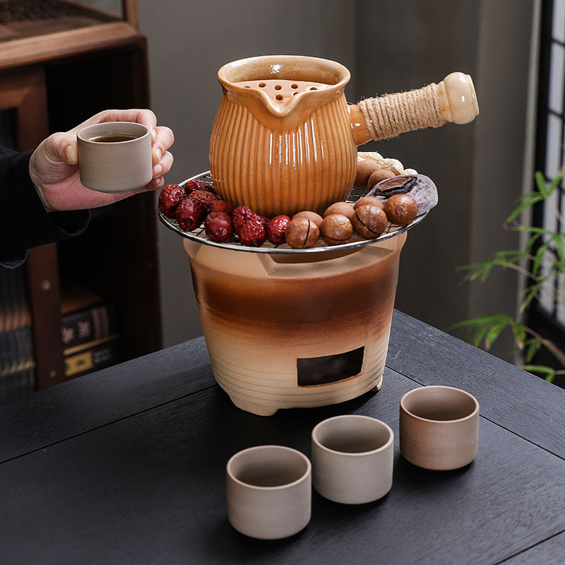 Complete Set of Charcoal Stove and Tea Brewing Equipment, Including Pots and Kettles, Suitable for Outdoor and Indoor Use, Can Be Used with Open Flame and Charcoal
