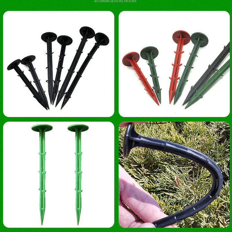 Plastic ground nail anti-grass cloth ground nail Orchard greenhouse nail black gardening ground cloth nail Orchard greenhouse fixed nail