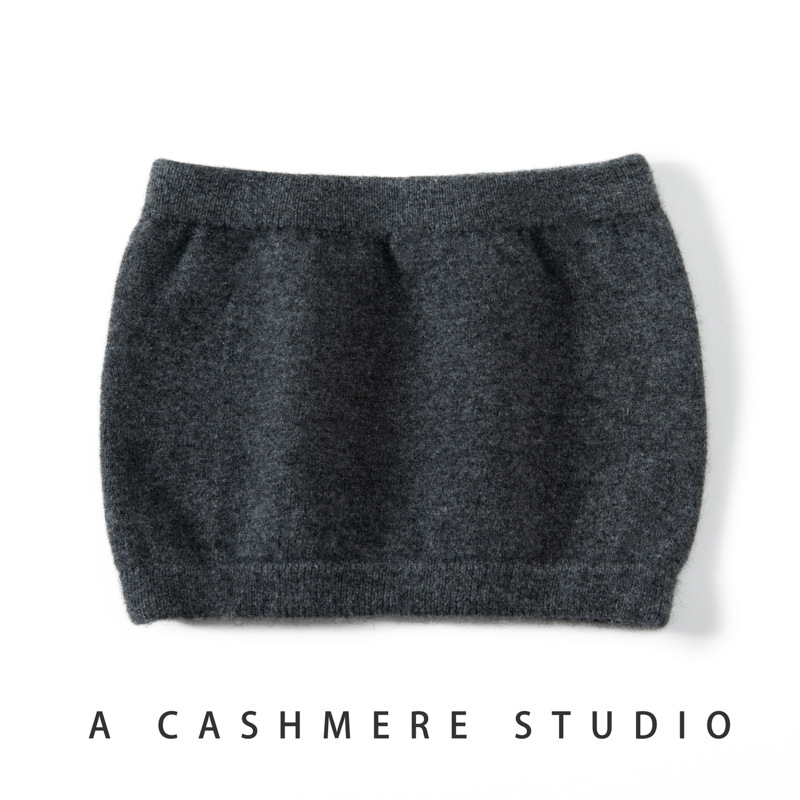 Autumn and Winter Cashmere Waist Protector for Women, Pure Color Knitted Stomach Protector, Pure Color Cold Protection and Warmth Gift Giving Cross-Border