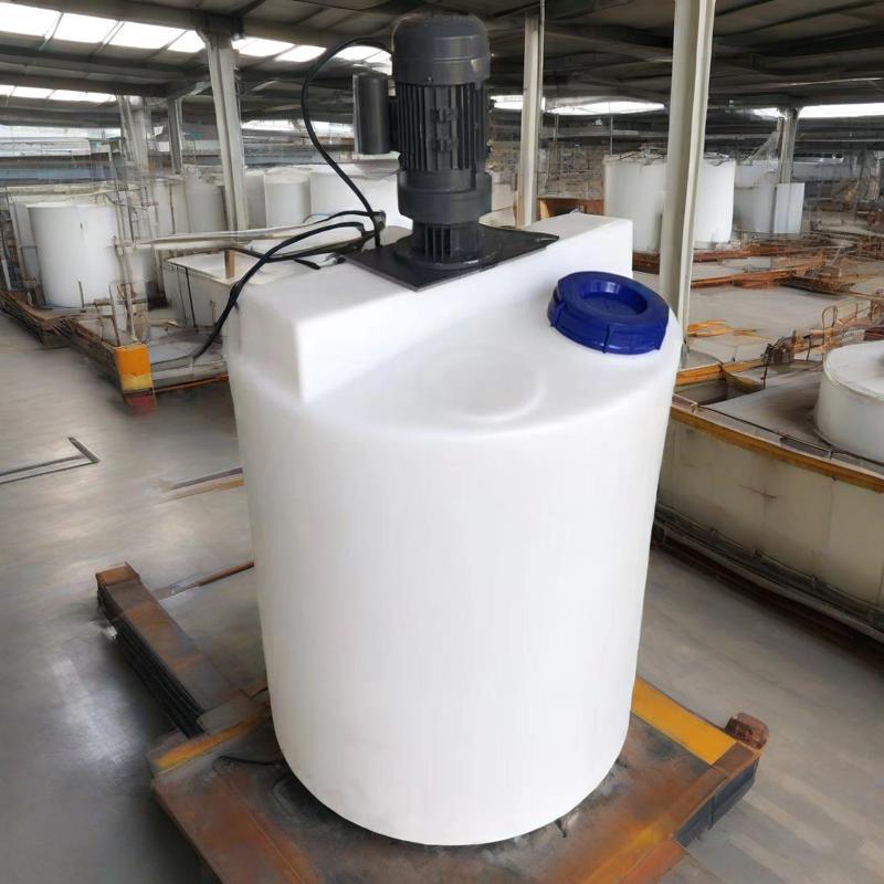 500L Plastic Mixing Tank High-Efficiency Decolorizing Flocculant Mixing Barrel Pe Acid and Alkali Resistant Dosing Tank Water Treatment Agent Barrel