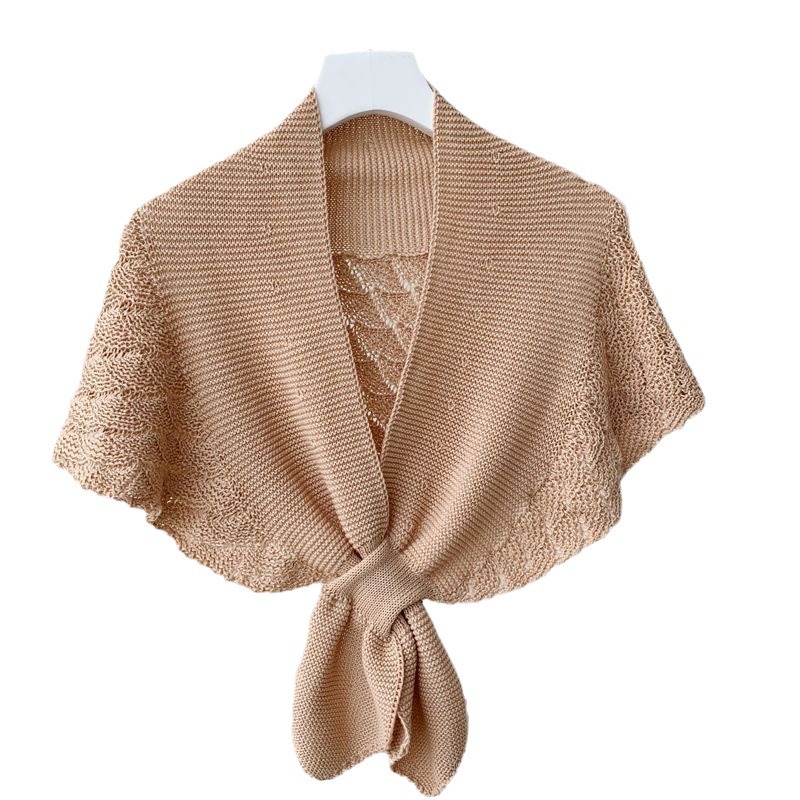 Air-conditioned Room Small Shawl Women's Shoulder Neck New Cheongsam Outer Wear Knitted Fashion High-end Summer Thin Dress