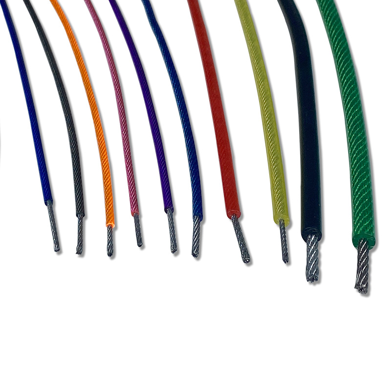 Color-Coated Plastic-Coated Steel Wire Rope, Rubber-Coated Plastic-Coated Pull Wire, Multi-Specification Anti-Rust