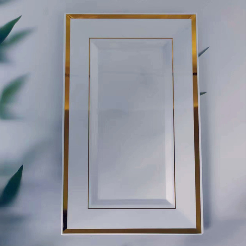 Disposable thickened plastic plate kitchen plate dish hotel fruit pastry dessert plate outdoor party barbecue