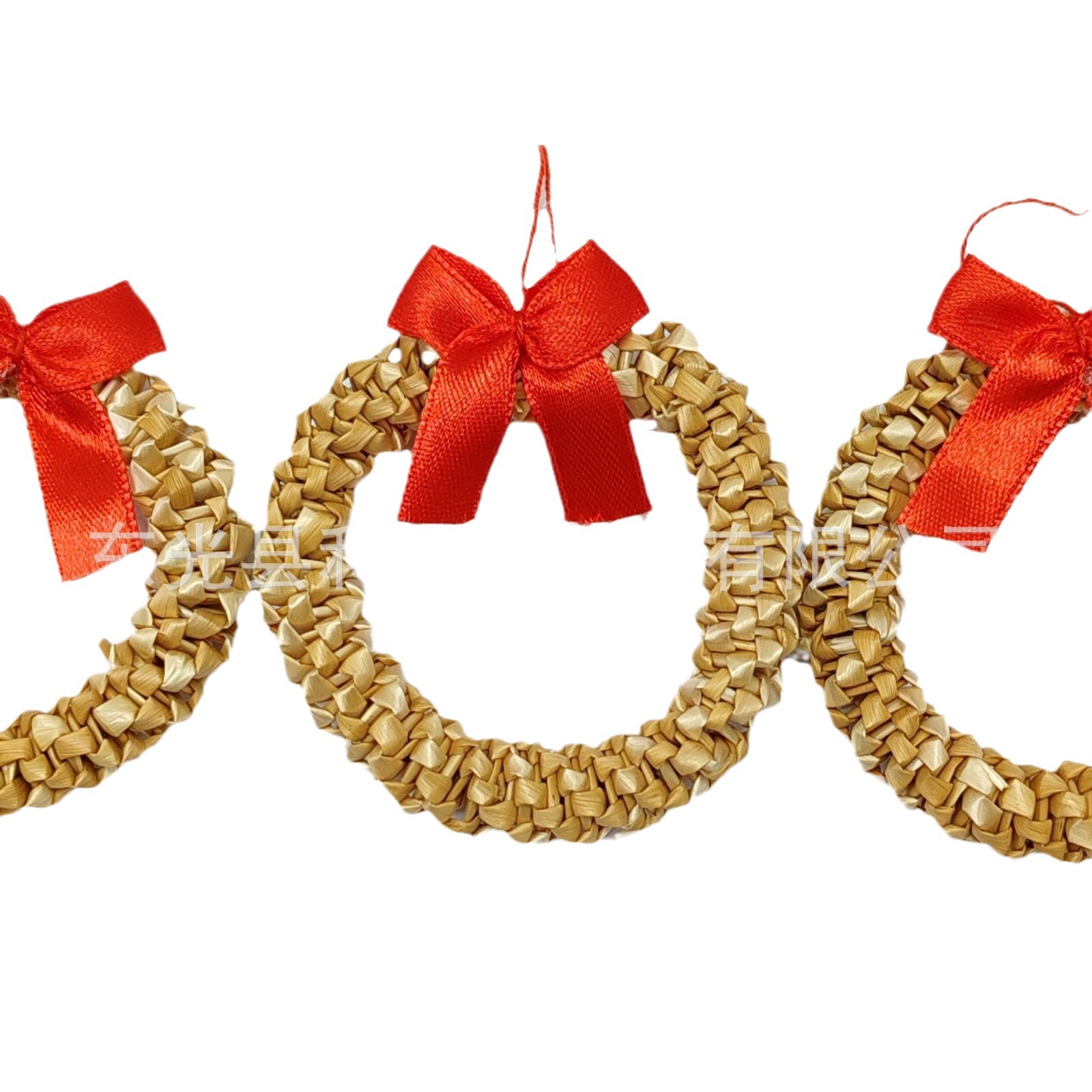 Natural wheat straw handmade mini five-pointed star snowflake Angel Christmas tree pendant Christmas decorations