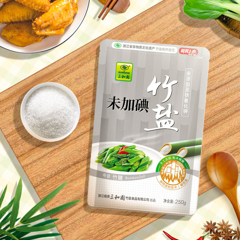 Sanhe garden source factory a roasted bamboo salt edible salt food cosmetics raw material salt non-iodized salt salt wholesale