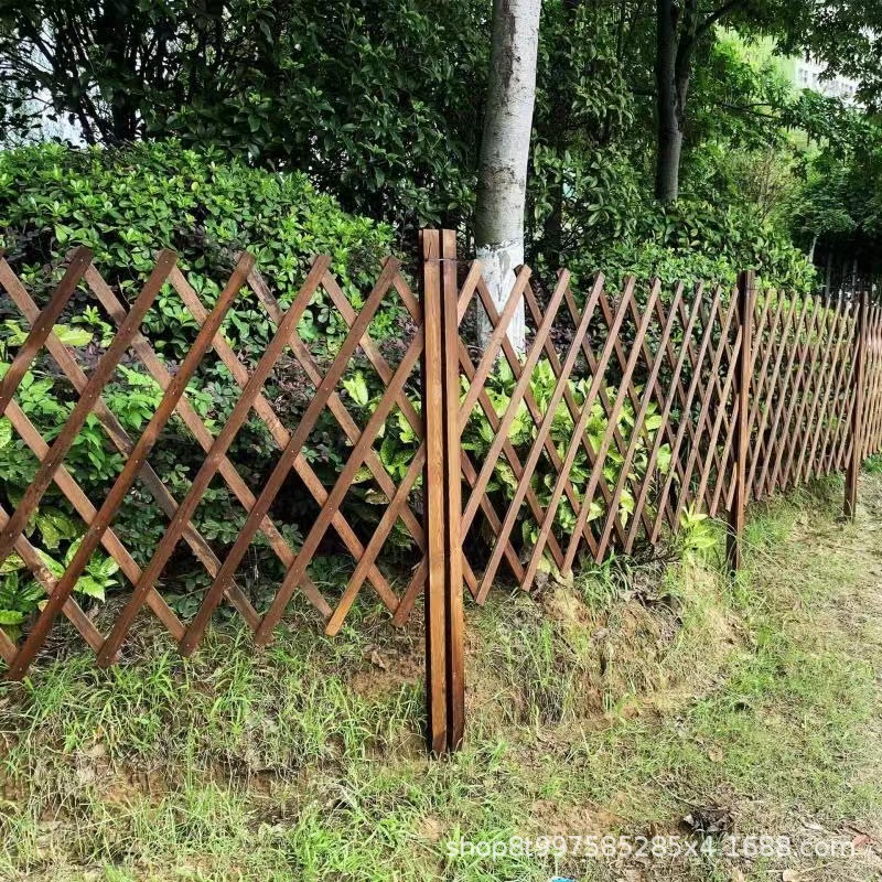 Retractable Fence Outdoor Anticorrosive Wooden Fence Courtyard Fence Garden Climbing Frame Indoor Balcony Decorative Fence