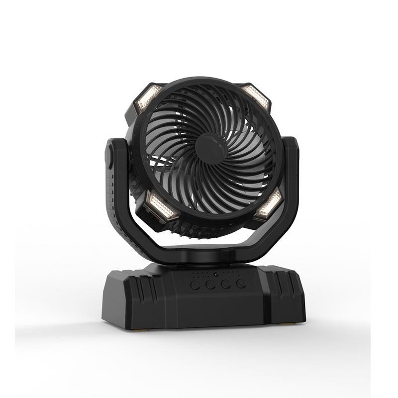 Remote Control Outdoor Digital Display Camping Tent USB Fan Portable Charging Lighting Large Air Volume Remote Control Digital Display