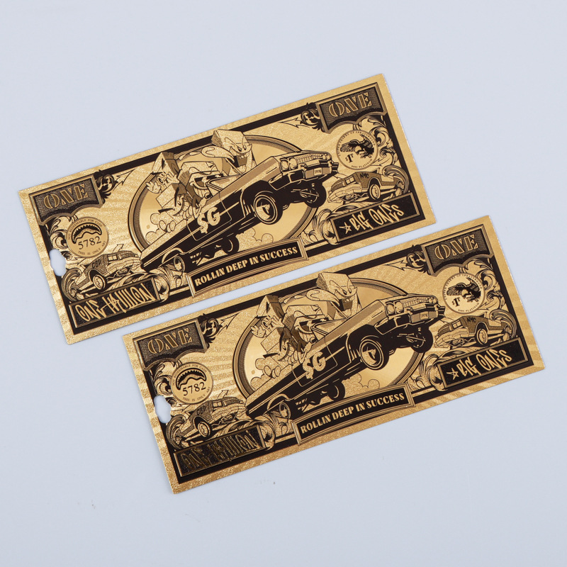Factory supply pet gold foil commemorative coins exquisite color printing US dollars foreign coins collection commemorative banknotes customization