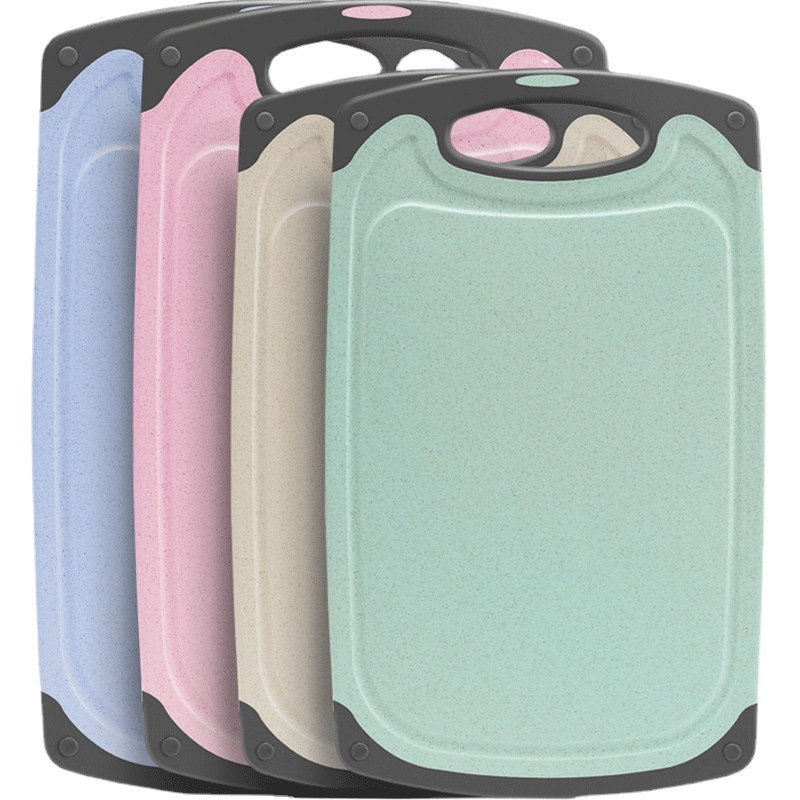 Wheat Straw Cutting Board Double-Sided Mildew-Proof Cutting Board Plastic Fruit Cutting Board Home Kitchen Cutting Board Base Healthy and Environmentally Friendly