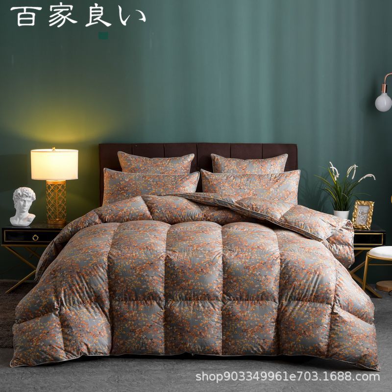 180-счетное тихое пуховое одеяло, 95% белого гусиного пуха, утолщенное зимнее одеяло