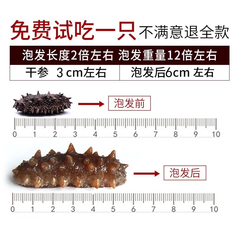 Dalian Wild Light-Dried Small Sea Cucumber Dry Goods Gift Box for Pregnant Women, Non-Instant Sea Cucumber, Sea Cucumber, Sea Cucumber