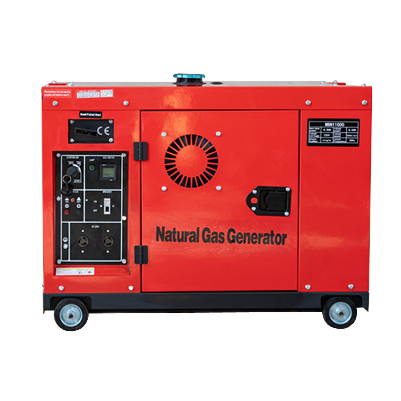 Natural gas generator 220v single phase small household mobile 380v three phase factory site mine 10kw