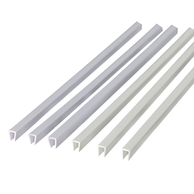 U-Shaped Slot Luminous Drawing Board Edge Light Guide Slot Pvc Extruded Profile Acrylic Board Led Light Box U-Shaped Slot