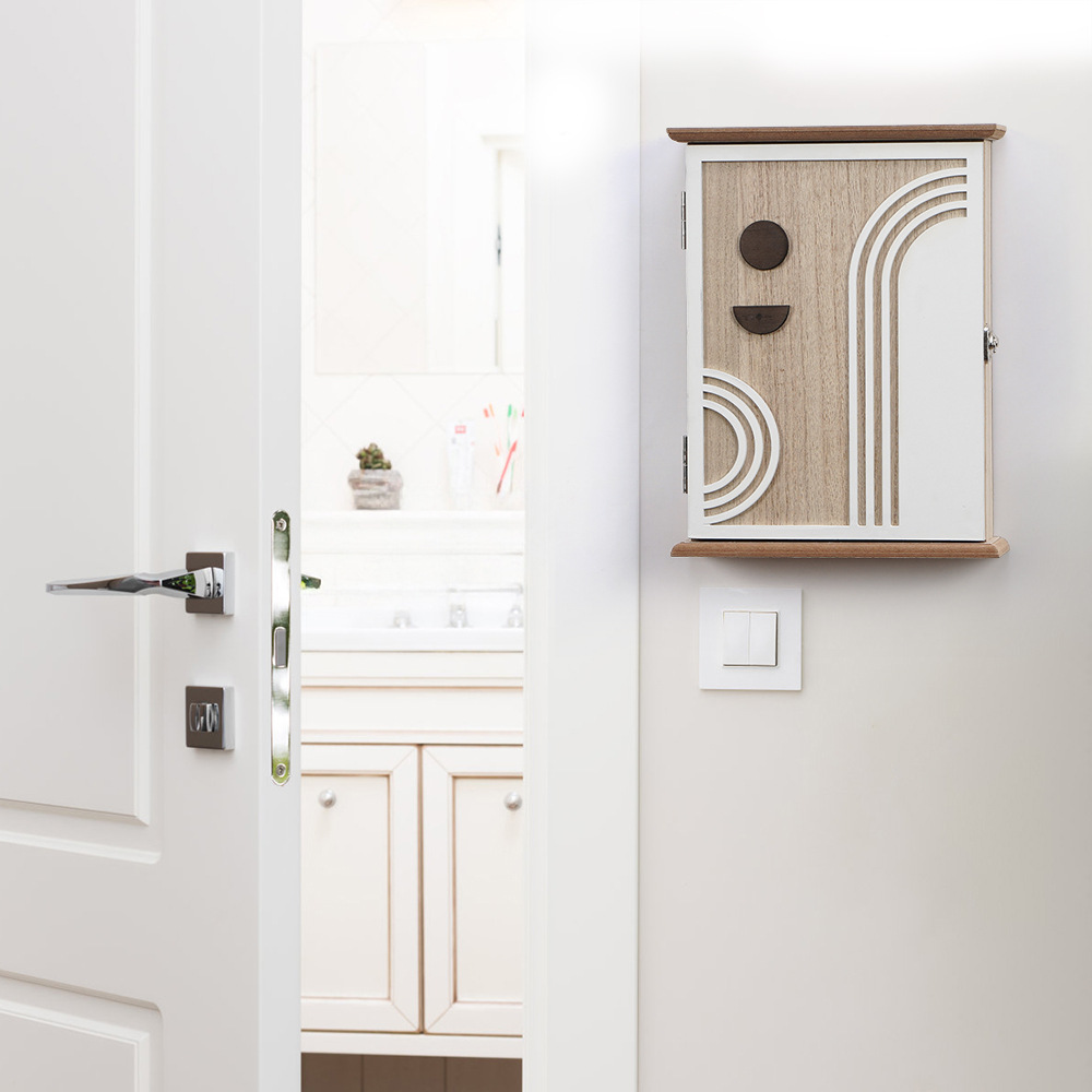 Настенная коробка для хранения ключей, вешалка для прихожей, ключи от машины с замком, пылезащитная коробка, минималистичное украшение