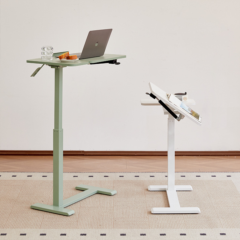 Lift Table, Reversible Simple Laptop Table, Standing Workbench, Movable Bedside Table