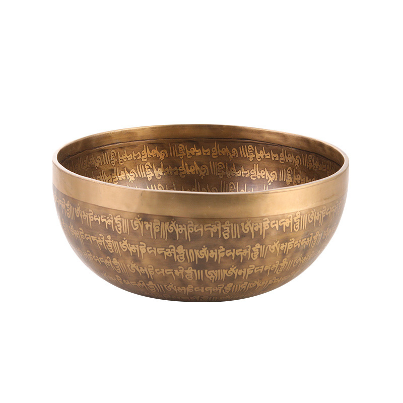 Nepal Handmade Sanskrit Pot Meditation Pot Copper Bowl Yoga Healing Cross Vajra Pestle Pattern Praise Pot Copper Dart