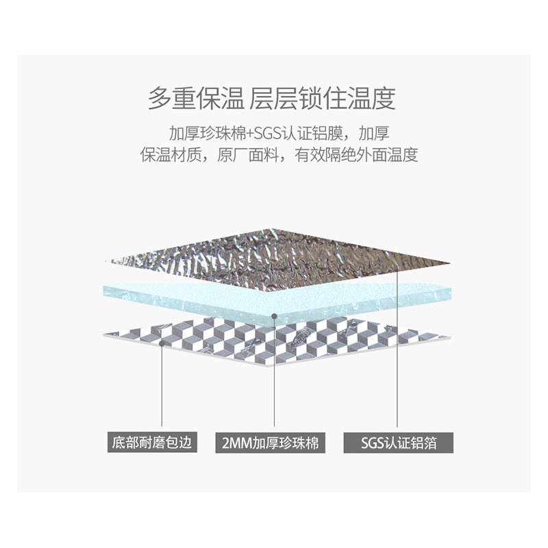 Insulation bag aluminum foil thickened catering take-out disposable barbecue three-dimensional tin foil insulation package cold factory direct supply