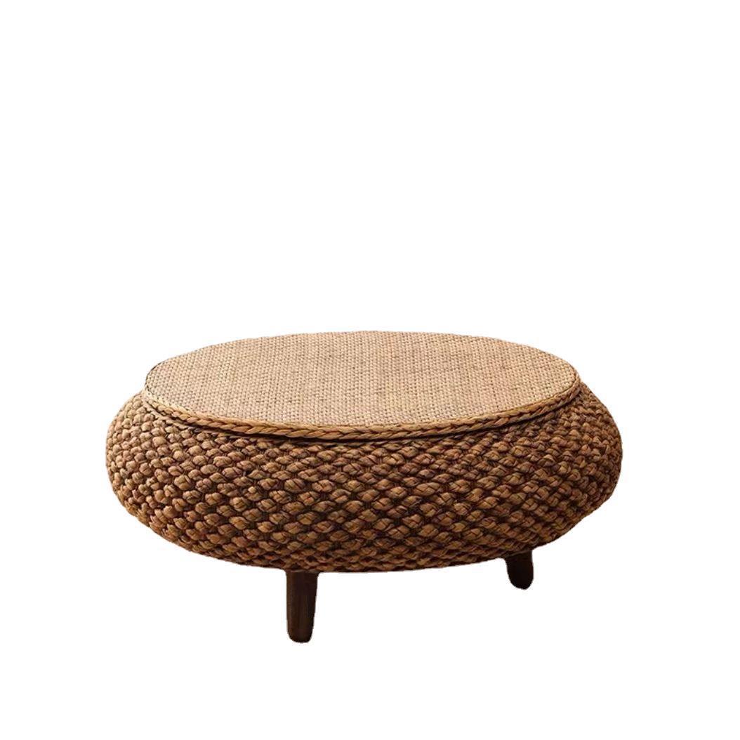Tatami Internet Popular Coffee Table Bay Window Small Table Kang Table Bedroom Home Simple Windowsill Floor Low Table Rattan Storage