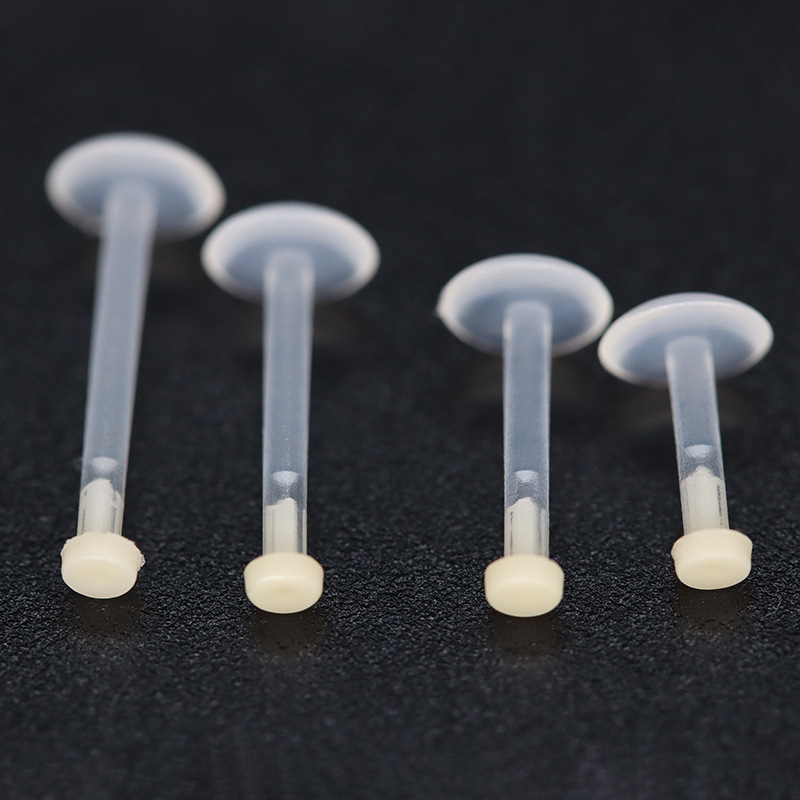 Transparent Invisible Lip Acrylic Lip Studs Straight Bar Piercing Jewelry Soft Bar Wholesale Eyebrow Studs