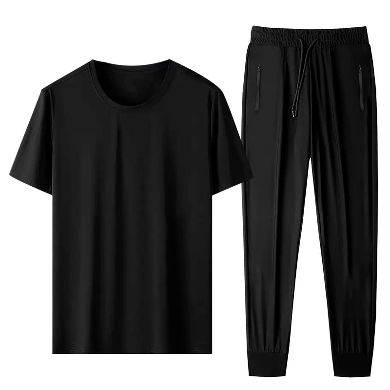 T6010t-shirt-D7010B ice silk shorts-C8010B ice silk trousers versatile casual suit