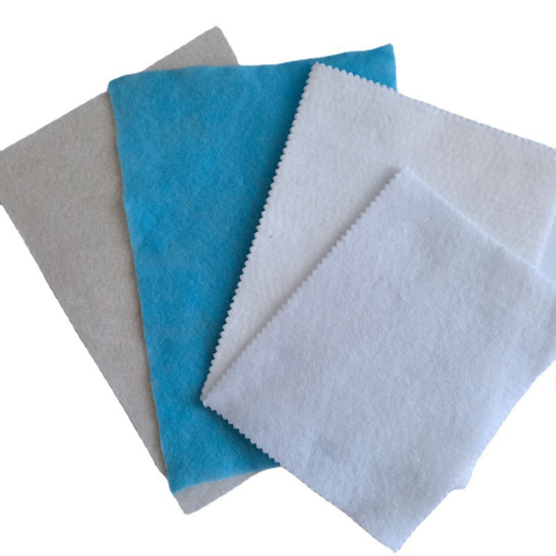 Flood Control Polyethylene Needle Punched Short Fiber Geotextile White Polyester Filament Geotextile Road Maintenance Dustproof Geotextile