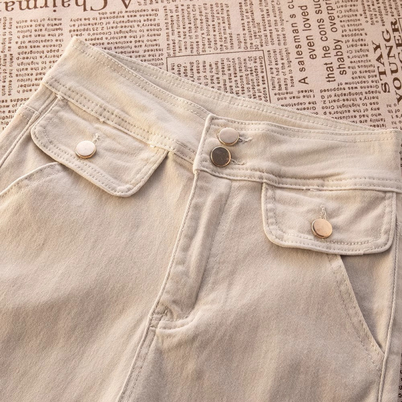 Off-White Bootcut Jeans for Women Spring 2025 New High-Waist Slimming Look Petite Elegant Flared Pants for Women