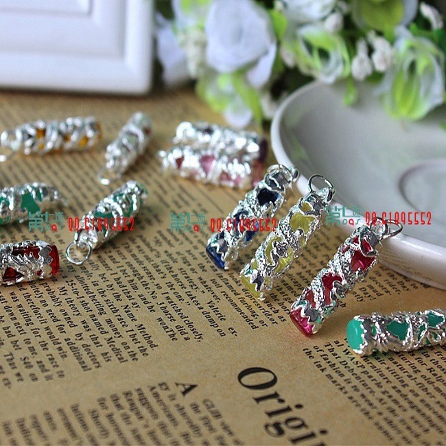 Factory direct silver dragon pillar pendant imitation Malay jade necklace dragon pillar pendant gift couple jewelry gift