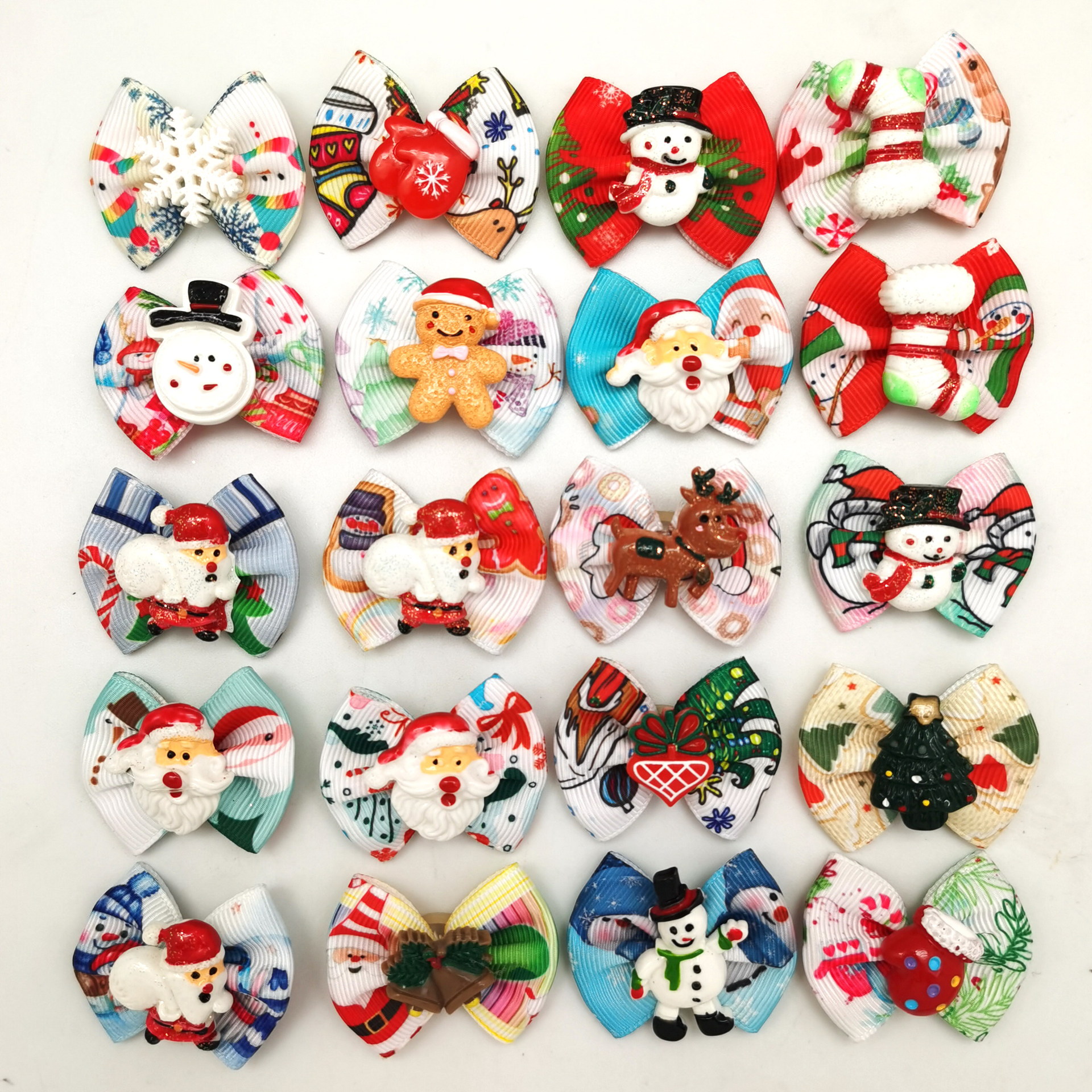 Hot Selling New Christmas Pet Bows, Headbands, Hairpins, Hairpins, Bows, Rubber Bands, Curly Flowers Wholesale