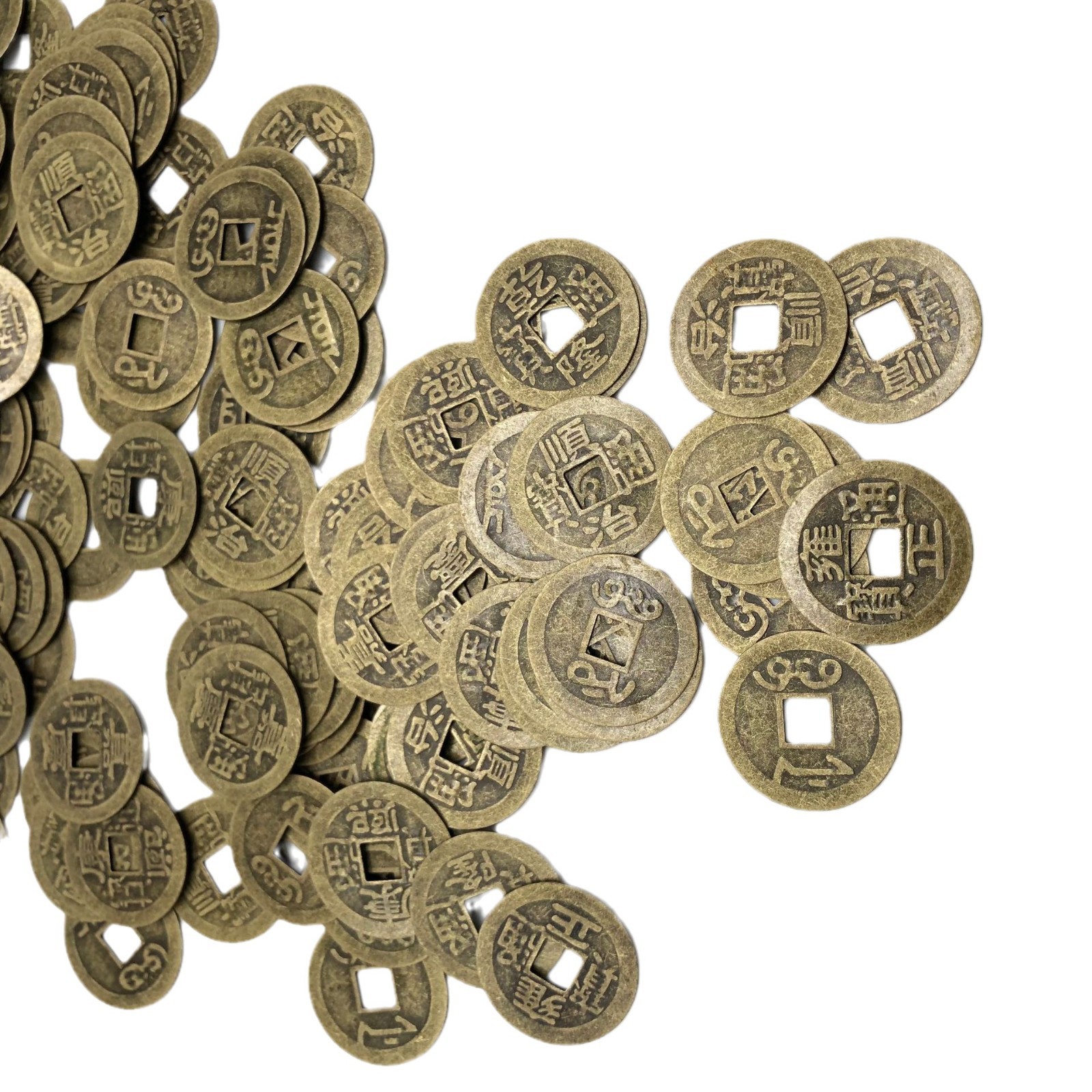 Manufacturer Wholesale 2.3cm Metal Retro Five Emperors Coins Six Emperors Coins Various Antique Brass Coins Kangxi Tongbao