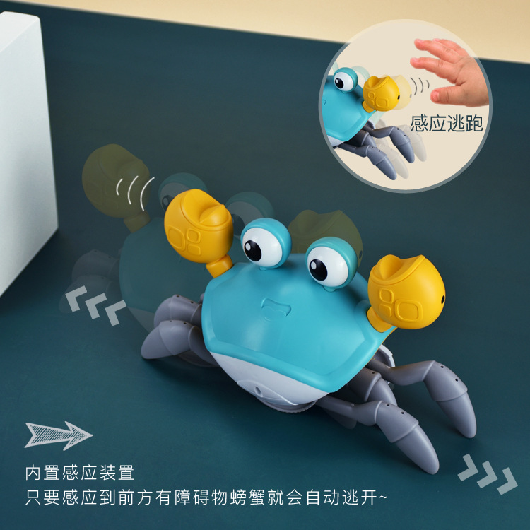 Children's Induction Crab Toy Automatic Crawling Electric Internet Celebrity Cute Singing and Pulling Baby Toy