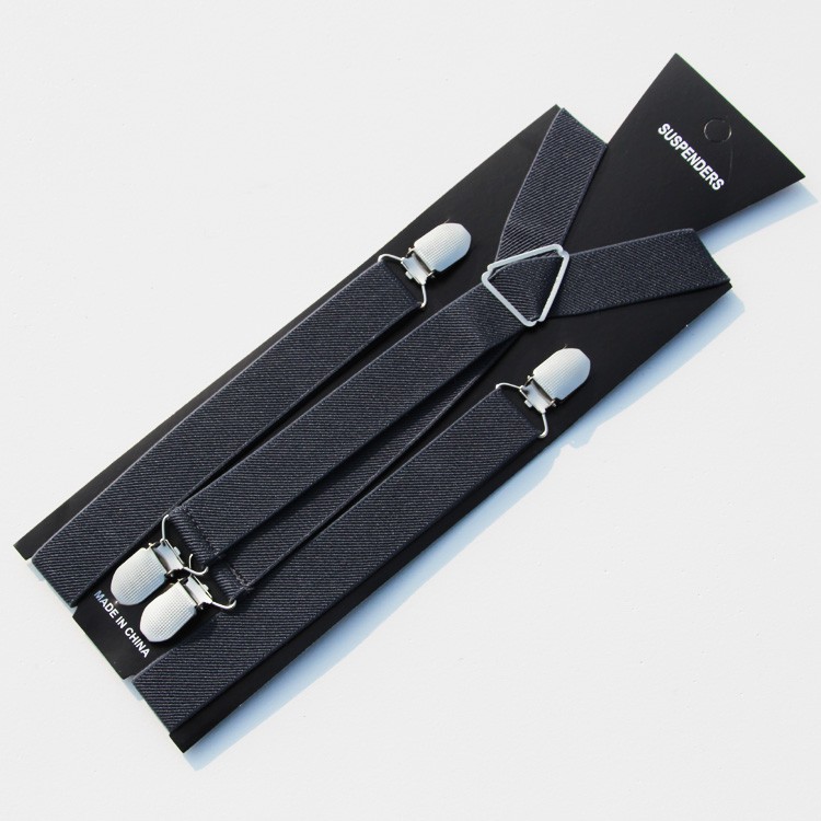 Unisex Four-clip Cross-strap Pants Strap Clip Adult Elastic Ribbon Suspenders Trendy Pants Strap for the Elderly