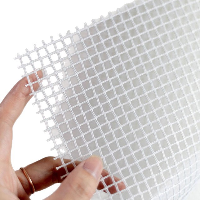 Segmented Embroidery Grid Mesh Fabric Handmade Carpet Embroidery Mesh Fabric Pom-Pom 4Ct Grid Fabric Pure Polyester DIY