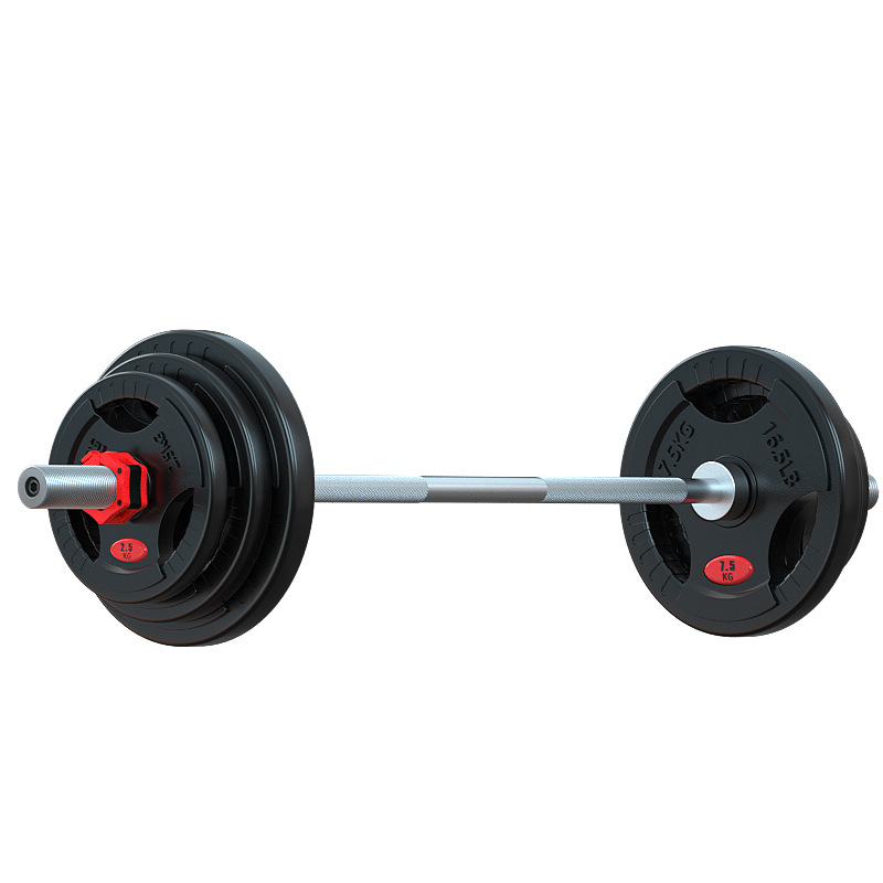 Solid Iron-Coated Barbell Plates with Three-Hole Grips, Large Hole Plates for Olympic Barbell Weightlifting, Essential for Gym Fitness