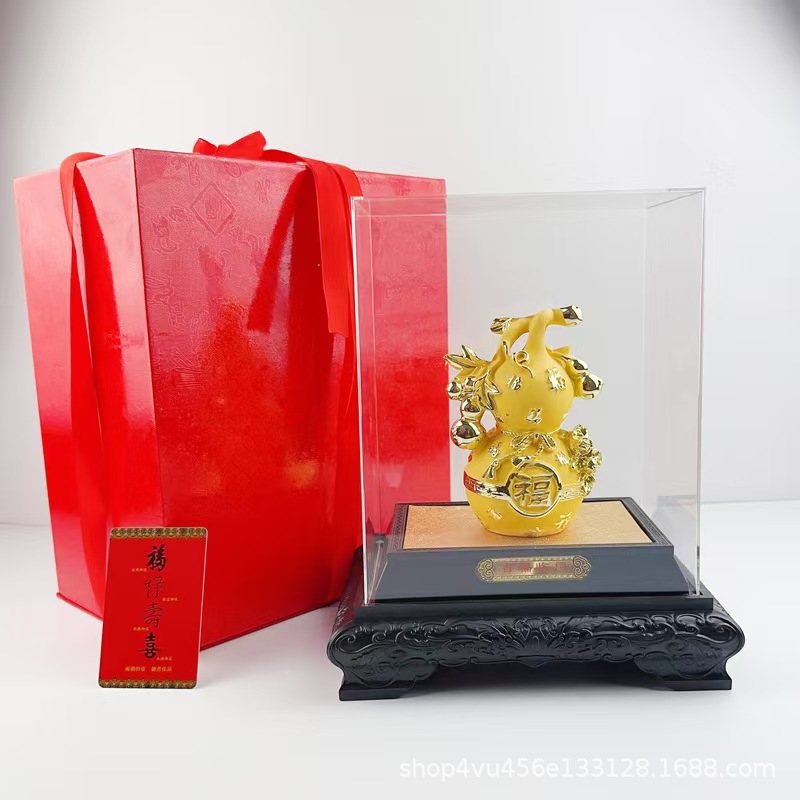 Bafu Lingmen Ornaments, Life Insurance Opening Event Gifts, Home Ornaments, Velvet Sand Gold Insurance Annual Meeting Craft Gifts