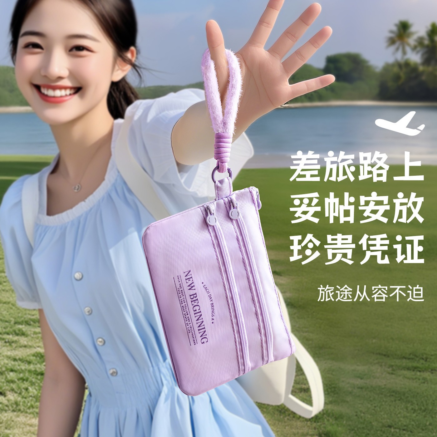 Document Holder for Travel Passport, Ticket Storage, Overseas Id Card, Pass Card Holder, Passport Cover, Easy to Carry