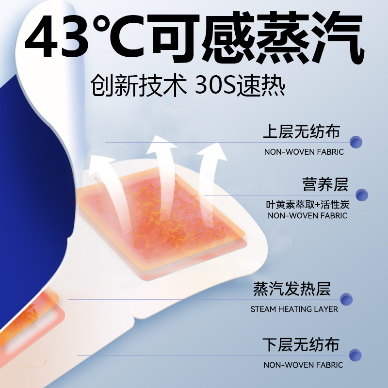 Jiuzhitang Steam Eye Mask Lutein Anthocyanin Steam Hot Compress Eye Mask Self-heating Eye Mask Relieve Eye Fatigue