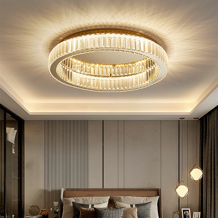 Crystal Ceiling Lamp Led Lamp Italian Accessible Luxury Bedroom Lamp Room Main Lamp Modern Minimalist Restaurant Lighting Cross-Border