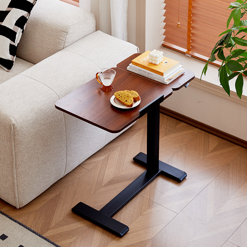 Lift Table, Reversible Simple Laptop Table, Standing Workbench, Movable Bedside Table