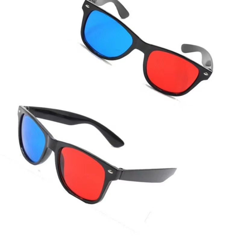 Rice nail red and blue 3D glasses stereo glasses factory direct foreign trade Europe and the United States rice 3d stereo red and blue glasses
