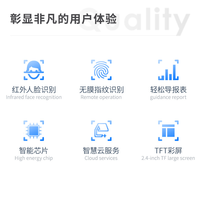 Deli 13888Cs Facial Recognition Attendance Machine for Employee Check-In, Fingerprint Attendance Machine, Intelligent
