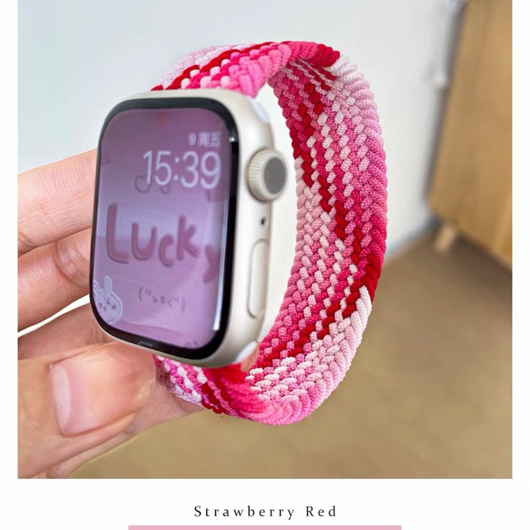 Подходит для Iwatchs9876543 Apple 38/40/41/42S (10)мм Однообратный плетеный эластичный ремешок