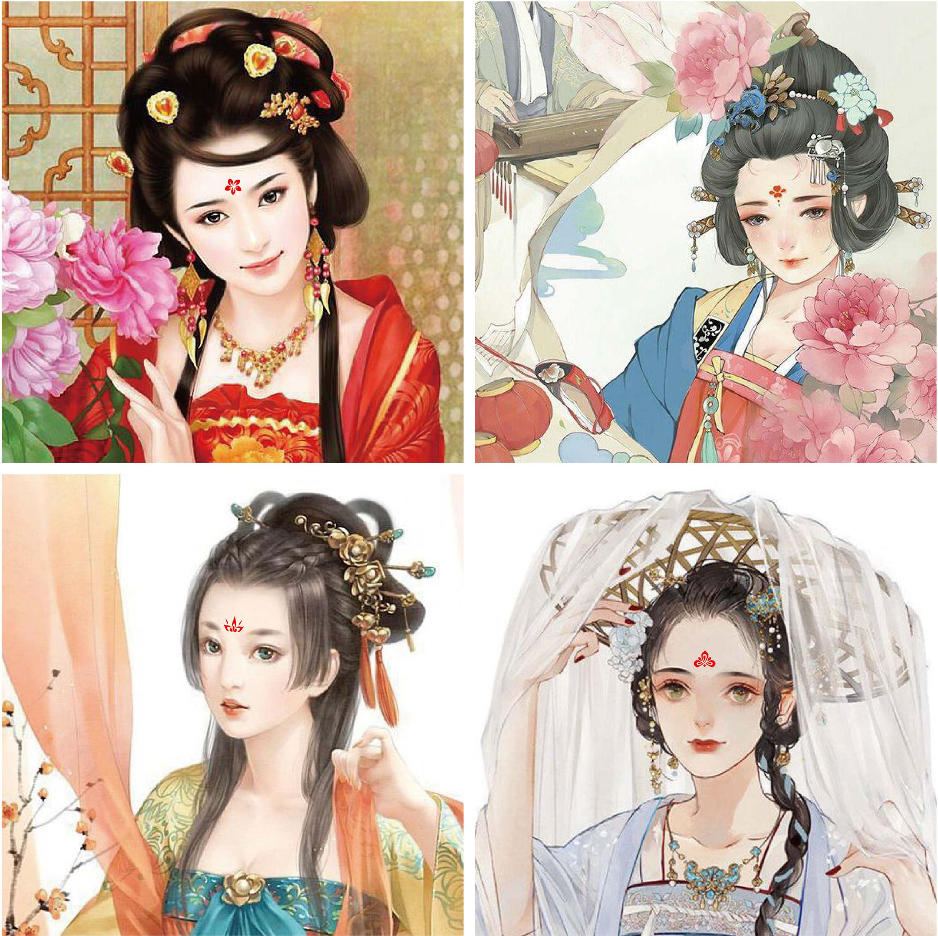 Factory spot wholesale eyebrow applique twinkle forehead decoration forehead stickers provoke the world of mortals ancient costume studio drama small eyebrow stickers