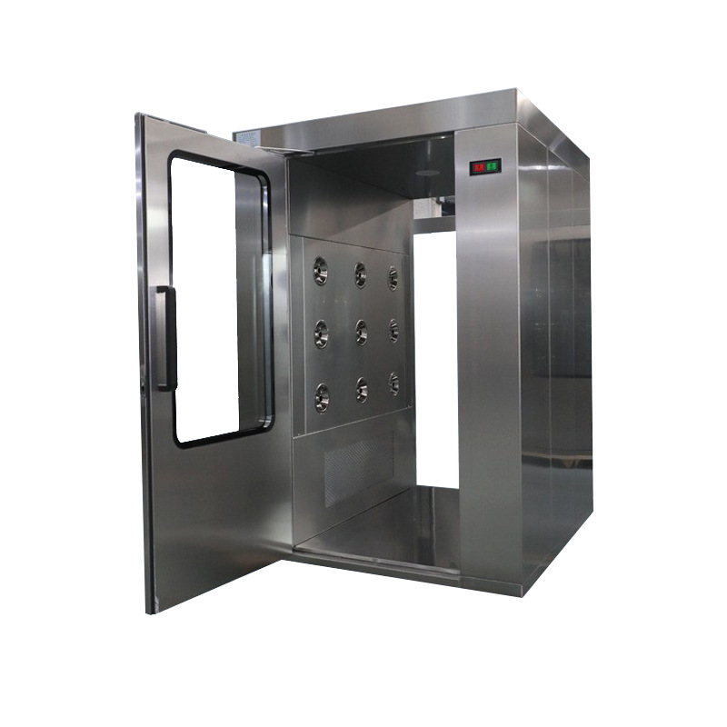 Suzhou Air Shower Quick Door Manufacturer Double Double Blow Intelligent Induction Blow Shower Workshop Stainless Steel Double Door Air Shower Room