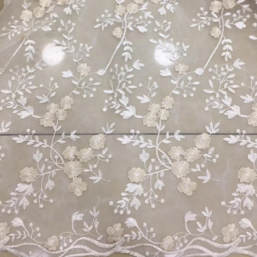 Factory direct spring and summer new mesh embroidery fabric embroidery lace women's clothing Chinese clothing children's clothing fabric