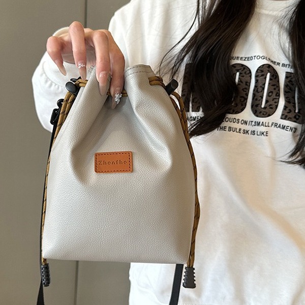 Lens Bag Storage Bag Micro Single Digital Camera Case Black Card Sleeve PU Protective Case Single Shoulder Photography Bag for Men and Women