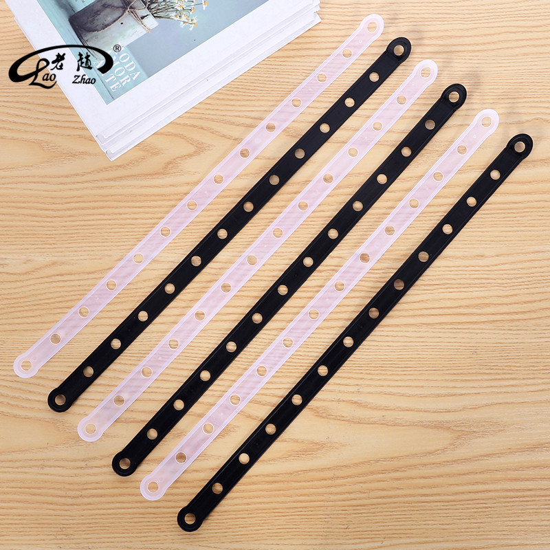 Factory Direct Sales Plastic Clothes Suit Clothes Hanger Trouser Clip Connecting Strip Large Hole White Connecting Strip Thin Clothes Hanger Connection Chain
