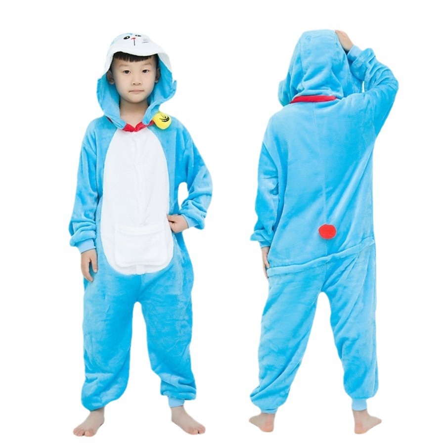 Autumn and Winter Skull Flannel Boys and Girls Animal Chipmunk Cartoon Siaman Pajamas Home Clothes Stitch Bat