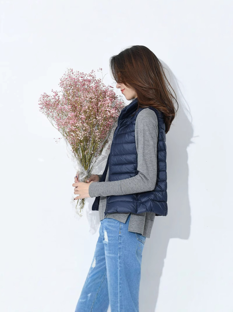 Down Vest Women's Short Down Vest Women's Light Down Vest Women's Winter Down Waistcoat Women's Outer Wear Coat